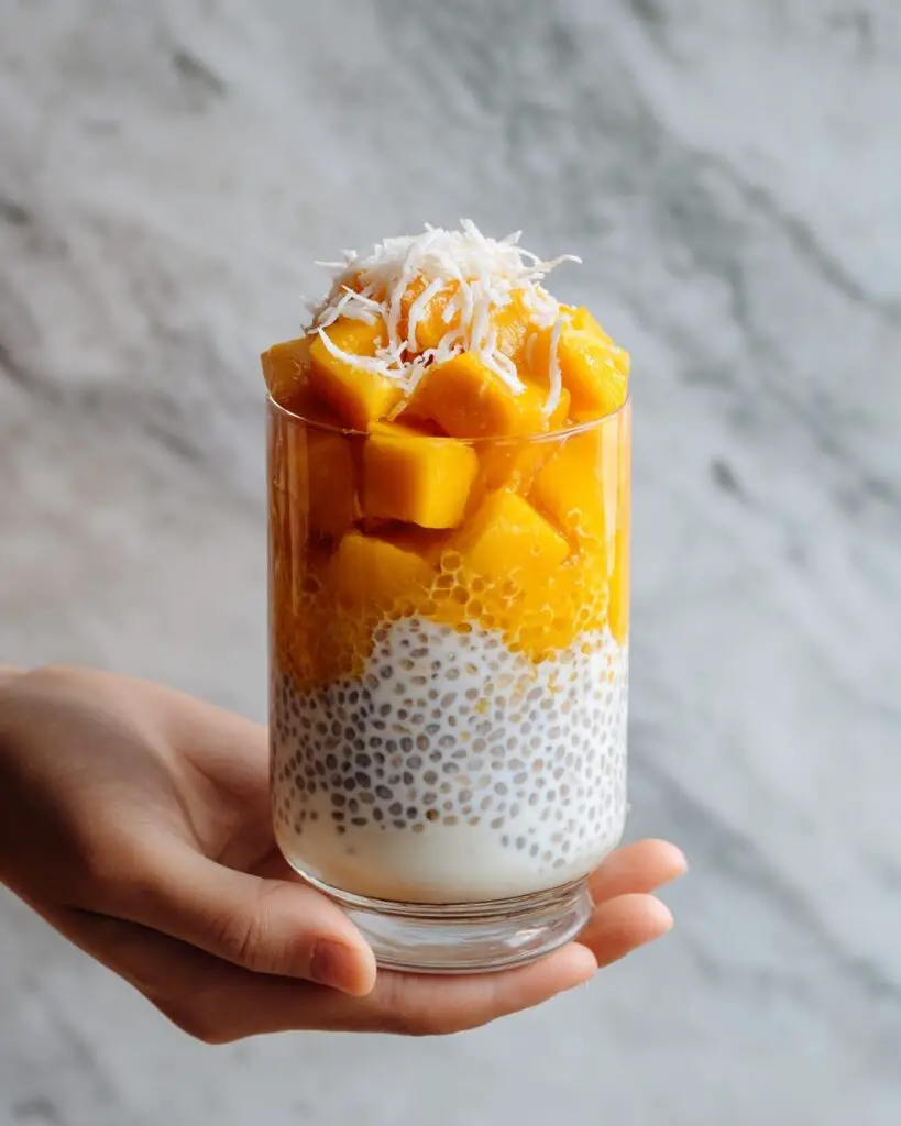 Easy Mango Sago Coconut Pudding Recipe