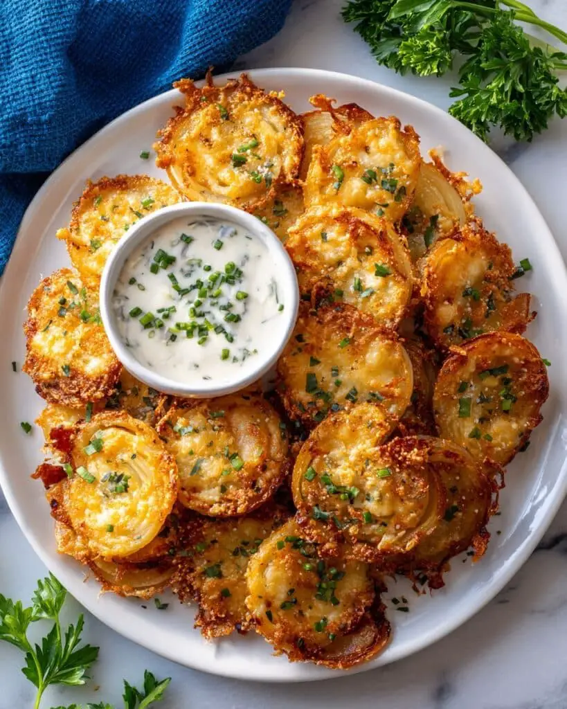 Crispy Baked Onion Rings with Parmesan and Spices Recipe