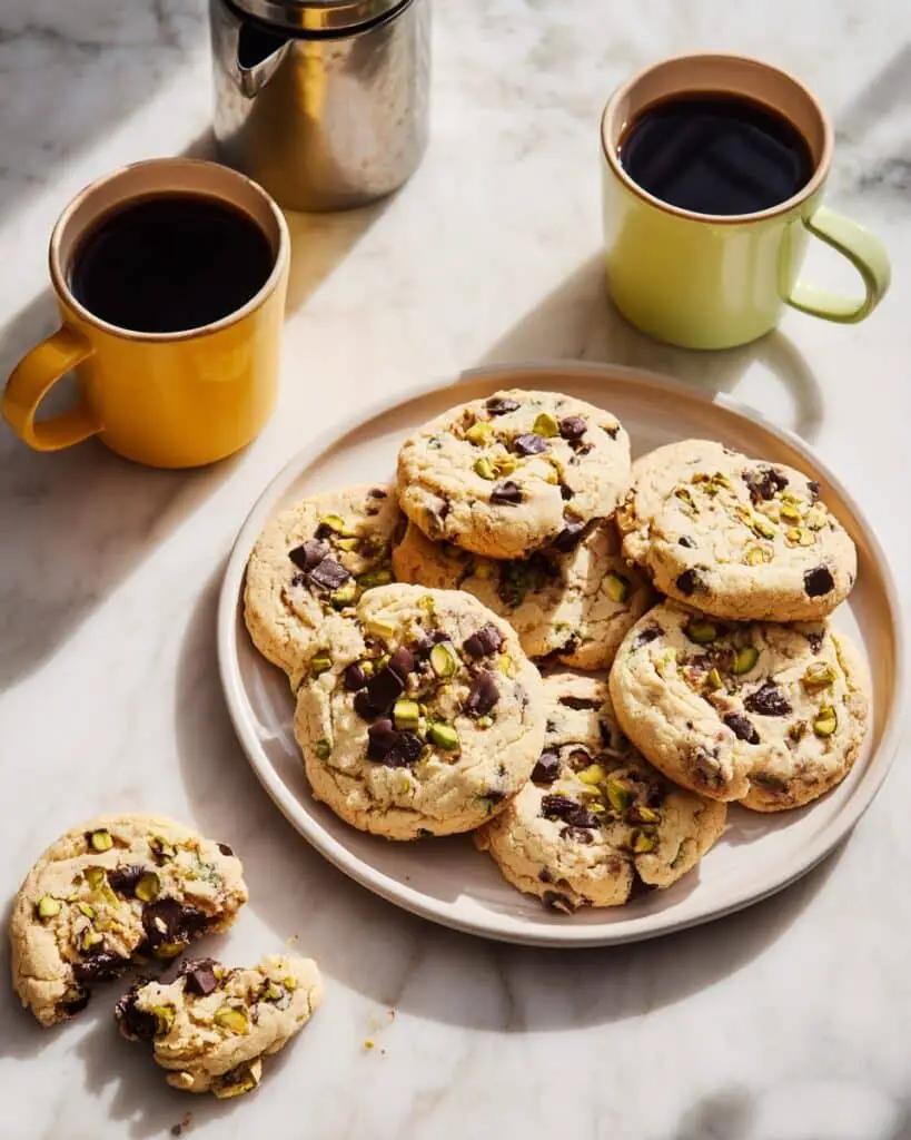 Pistachio and Chocolate Cookies Recipe