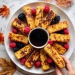 French Toast Sticks with Berries and Maple Syrup Recipe