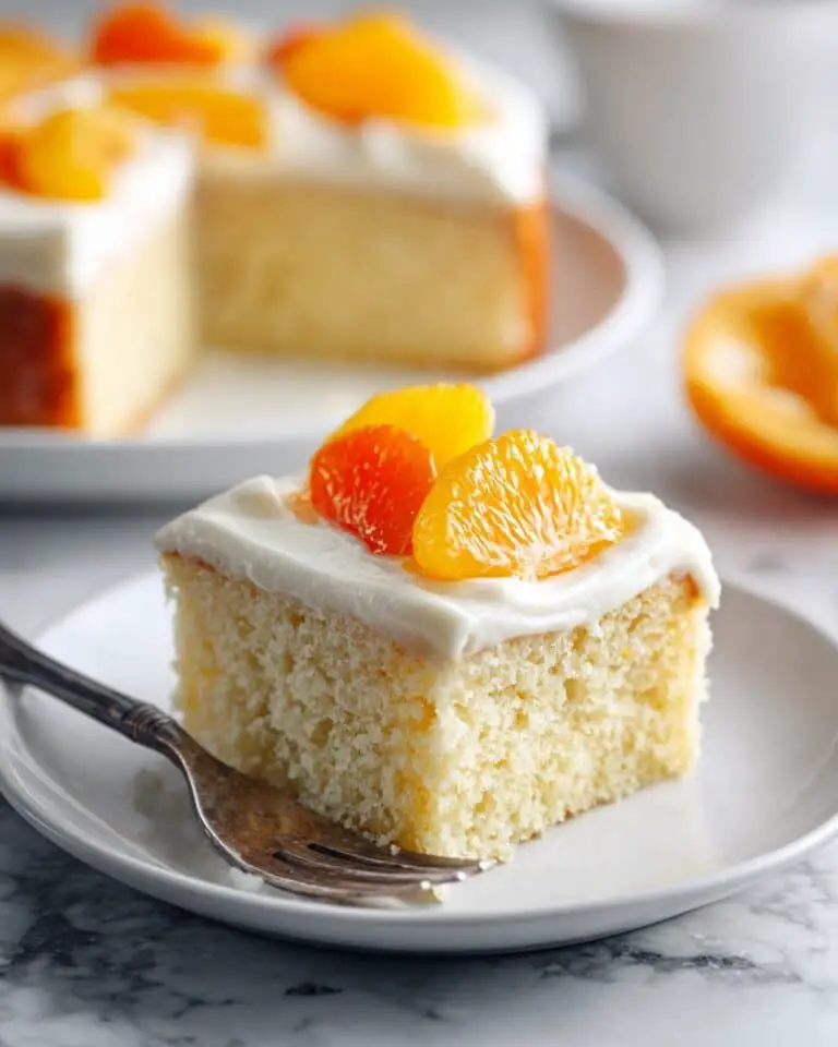Orange Pineapple Cake with Whipped Cream Topping Recipe