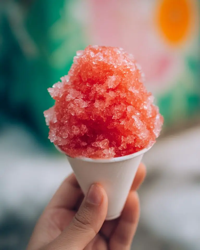 Snow Cones with Homemade Fruit Syrup Recipe