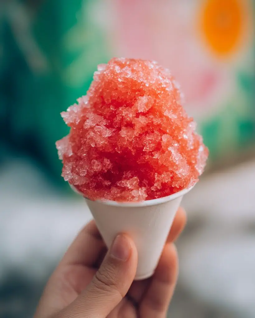 Snow Cones with Homemade Fruit Syrup Recipe