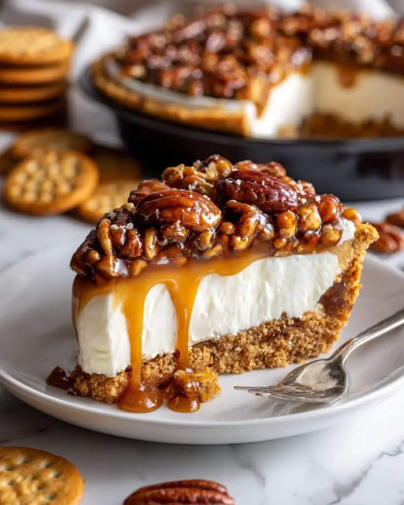 Winter Spiced Pecan Caramel Cheesecake Recipe