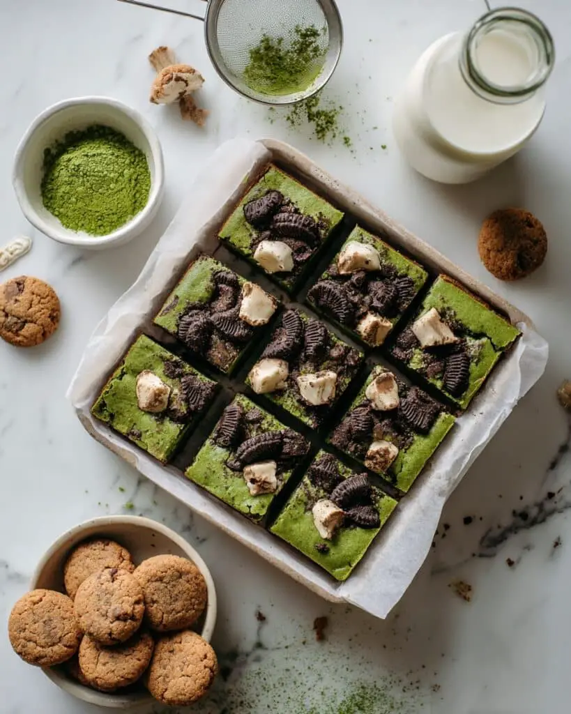 Matcha Oreo Blondies Recipe