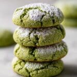 Coconut Matcha Crinkle Cookies Recipe