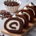 Mocha Roll Cake with Espresso Whipped Cream Recipe