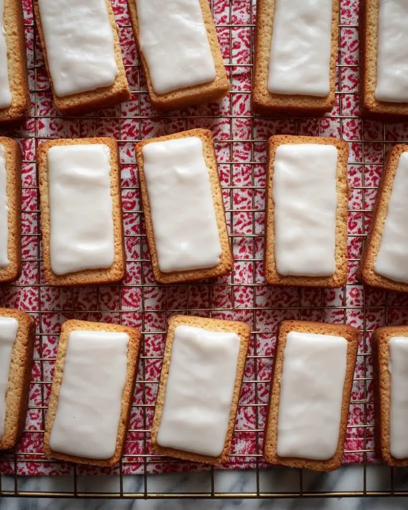 Danish Fedtebrød – Coconut Cookie Slices with Rum Glaze Recipe