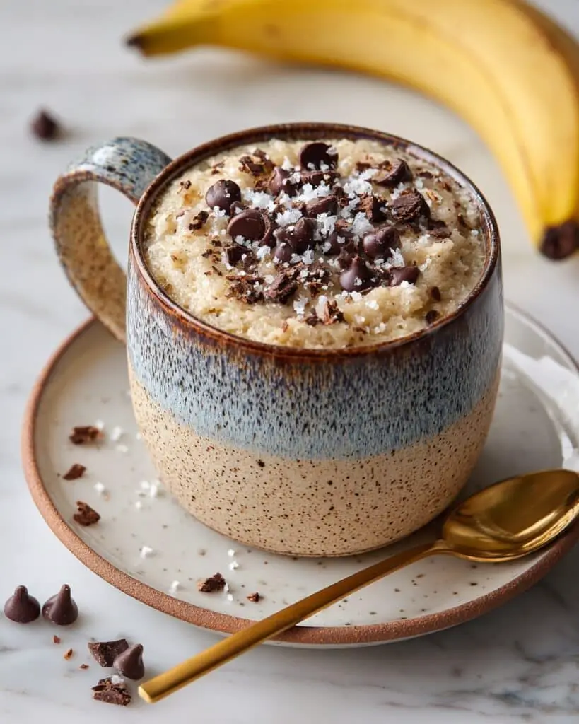 Healthy Oatmeal Banana Mug Cake Recipe