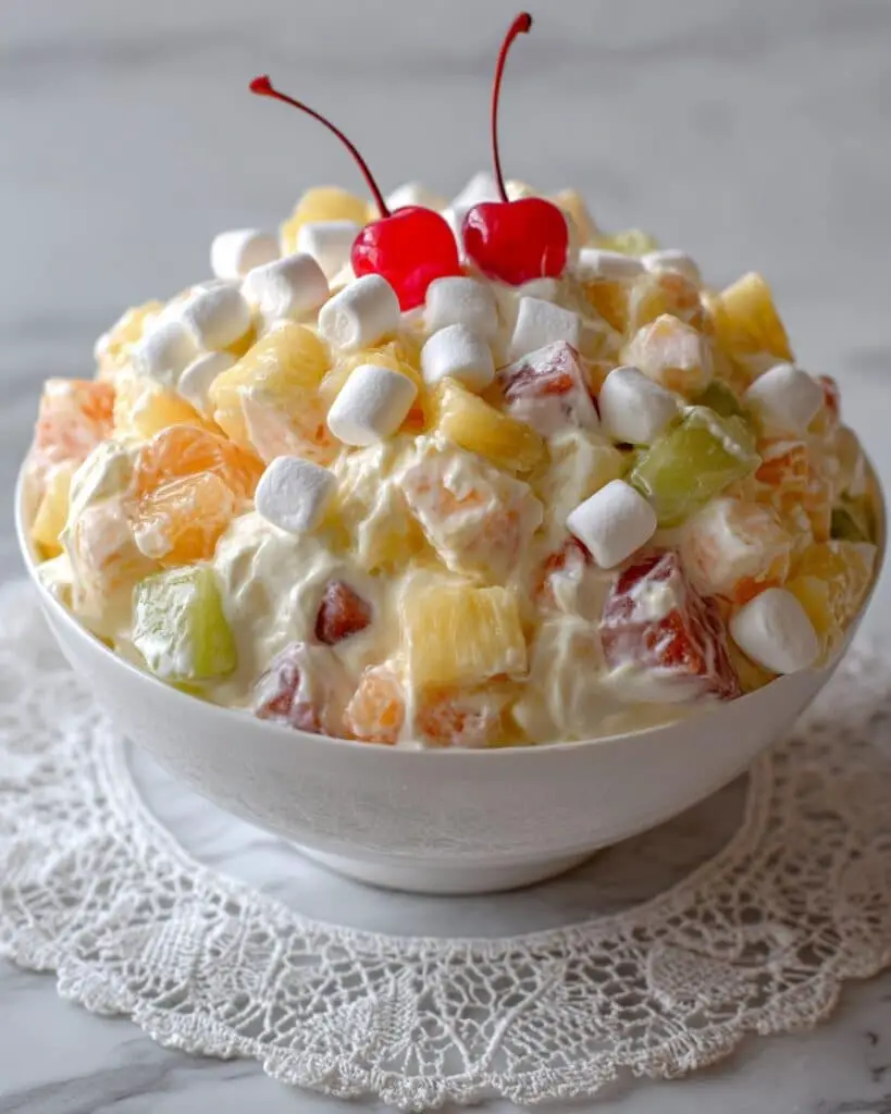 Ambrosia Salad with Cool Whip and Tropical Fruit Recipe