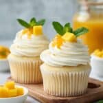 Mango Cupcakes with Mango Curd and Swiss Meringue Buttercream Recipe