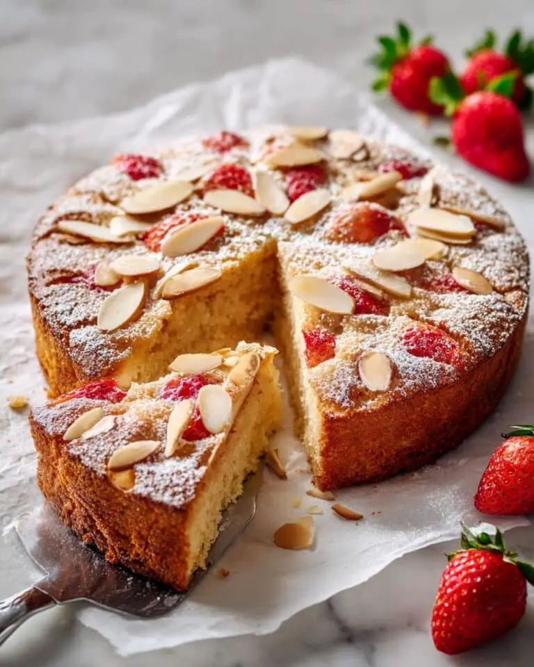 Almond Strawberry Cake Recipe