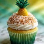 Pineapple Cupcakes with Coconut Buttercream and Pineapple Garnish Recipe