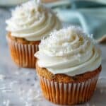 Easy Coconut Cupcakes with Coconut Buttercream Frosting Recipe