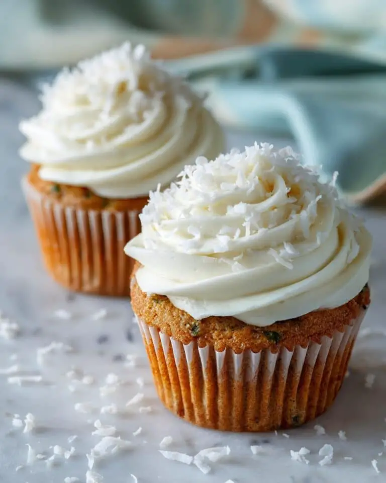 Easy Coconut Cupcakes with Coconut Buttercream Frosting Recipe