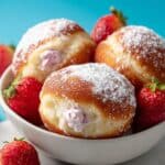 Strawberry Custard Filled Donuts Recipe