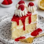 Amish Lemon Sponge Pie with Raspberry Topping Recipe
