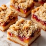 Raspberry Peach Crumb Bars Recipe