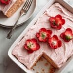 Fresh Strawberry Sheet Cake with Strawberry Buttercream Recipe